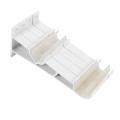 Double Curtain Rod Holders Set, Tap Right Into Window Frame White