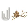 Plum Blossom Design Napkin Holder Napkin Ring Decoration -golden