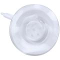 Household Wardrobe White Plastic 7cm Dia Suction Cup Single Hook