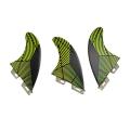 Surf Fins Double Tabs 2 Fins Double Tabs 2 Tri Fin Set ,green L