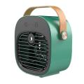 Portable Mini Air Conditioner Desktop Fan Humidifier Purifier(green)