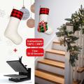 4 Pieces Sublimation Burlap Christmas Stockings for Xmas Tree Craft