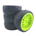 4pc Tires Wheel Hub Rim Hex 12mm for 1:10 Hpi Hsp Rc Road Rally Car,e