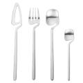 Stainless Steel Dinner Knife Fork Spoon Dinnerware Set (silver,4 Pcs)
