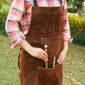 Camping Bbq Apron Thick Leather Unisex Home Kitchen Wear-resistant