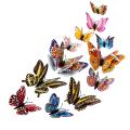 12pcs 3d Double Wings Artificial Butterfly, Wedding Party Decoration