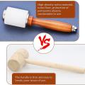 2 Pcs Leather Carving Hammer,nylon Wood Handle for Diy Stamping Sew