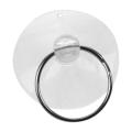 3 Pcs Clear Soft Plastic 3.5cm Dia Suction Cup Key Ring Keyring