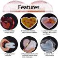 8pcs Resin Coaster Heart and Round Silicone Mold, Coaster Stand Mold