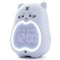 Kids Alarm Clock Tiger Digital for Kids Bedside Night Light Blue