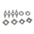 10pcs/set Diamond Square Round Blades High Hardness Carbide Inserts