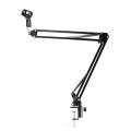 Extendable Recording Microphone Holder with Mic Clip Mounting Clamp