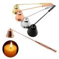 4 Pcs Vintage Metal Bell Shape Candle Snuffer Long Handle Accessories