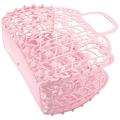 Bathroom Hollow Washing Storage Basket Shower Basket Plastic Pink
