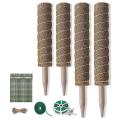 Moss Pole , Monstera Coir Totem Pole 4 Pack, 30cm and 40cm Moss Poles