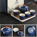 Porcelain Chinese Gongfu Tea Set Portable Teapot Set with 360 B