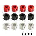 4pcs 5mm to 12mm Combiner Wheel Hub Hex Adapter for Wpl Rc Car,black