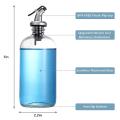16oz Glass Mouthwash Dispenser with Pour Spout Funnel and Labels