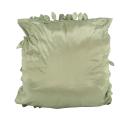 1 X Leaf-pattern Satin Pillow Case Cover 43 X 43cm-olive Green