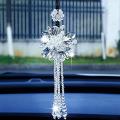 Crystal Flower Ornaments Car Rearview Mirror Pendant Car Interior