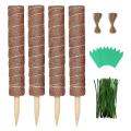 Moss Pole for Climbing Plant 4 Pack 15.7 Inch Coir Pole for Plants