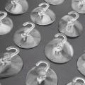 20 X Suction Cups Clear Plastic Cups with Metal Decoration Sucker