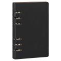 A5 Notebook 6 Holes Pu Leather Cover Notebook (black)