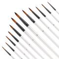 12pcs Professional Round-pointed Tip Artist Paint Brushes