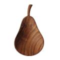 Wood Sauce Plate Pear Plates Wooden Wasabi Sauces Dispenser(pear)