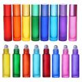10pc Colorful Roll Bottles Glass Massage Roller Bottles Tube