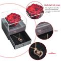 Natural Eternal Rose Jewelry Box Necklace Preserved Flowers 4