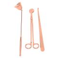Candle Set, with Wick Trimmer, Wick Dipper and Bell Snuffer Rose Gold