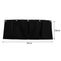 2 Pcs 4 Pockets Horizontal Wall Mount Planter Felt Garden Grow Bags