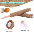 4 Pack Coir Totem Poles with Gardening Tool Set&98.4 Feet Garden Ties