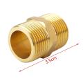 Brass 3/4" Pt to 3/4" Pt Male Thread Hex Nipple Piping Quick Coupler