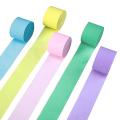 10 Rolls Pastel Rainbow Crepe Paper Streamers Birthday Party Paper