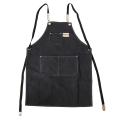 Unisex Waterproof Work Apron with 3 Tool Pocket for Kitchen -black