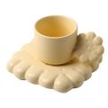 Creative Cute Biscuit Ceramic Coffee Cup Set (yellow)