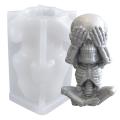 Candle Moulds,skull Silicone Candle Moulds (cover Your Eyes)