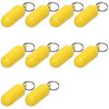 10 Swimming Rafting Beach Floating Keychain Key Floating Ring(yellow)