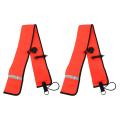 2x 1m Scuba Diving Inflatable Float Signal Tube Sausage,red