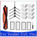 18pcs Kit for Roidmi Eve Plus Hepa Filter Main Side Brush Dust Bag