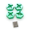 Metal 12mm Wheel Hex Adapter for Wltoys 104001 1/10 Rc Car,green