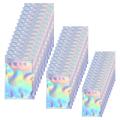 150 Pcs Aluminum Foil Food Storage Bags Holographic Rainbow Color