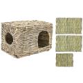 Rabbit Hut Hand-woven Hay Bed, Toy with 3 (2l + 1m) Mats