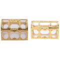 Mini Jewelry Box Candy Ring Earrings Storage Organizer Gold S