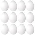 12 Pack 3 Inch Easter Foam Egg White Styrofoam Egg Craft Ball