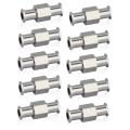 10pcs Coupler Luer Syringe Connector Metal Double Joints Adapter