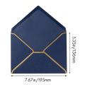 100 Pack A7 Envelopes V Flap Envelopes with Gold Borders (dark Blue)