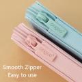 Angoo Canvas Pencil Case,stylish Simple Pencil Bag Pink